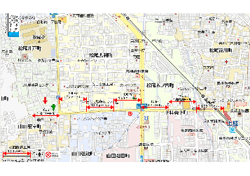 地図上の距離